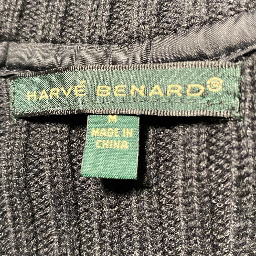 Harve Benard Black Jacket/Sweater Sz M - Picture 6 of 7